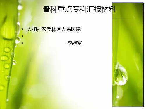 重点专科汇报材料
