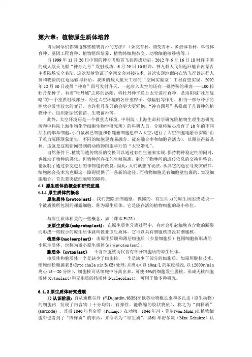 植物原生质体培养