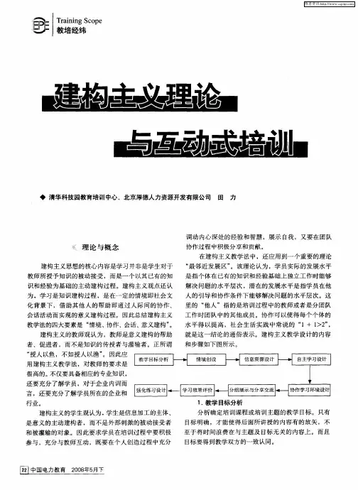 建构主义理论与互动式培训
