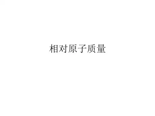 相对原子质量—优秀课件