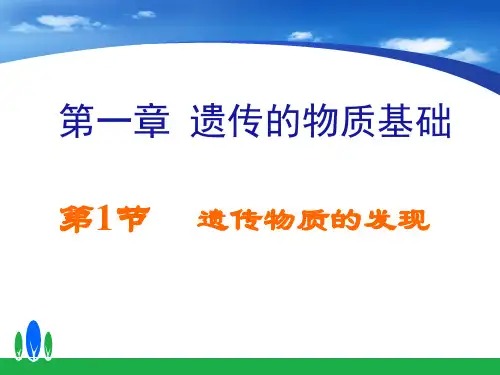 必修二 生物遗传物质的发现