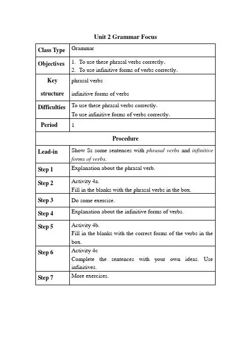 八年级英语下册unit2 grammar focus