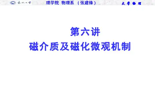 大学物理(7.6.1)--磁介质及磁化微观机制