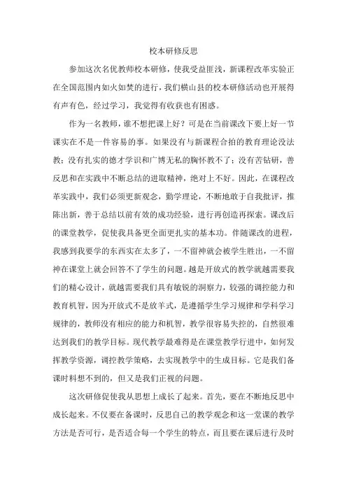 校本研修反思 2