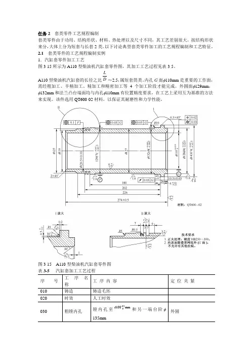 套类零件工艺规程编制
