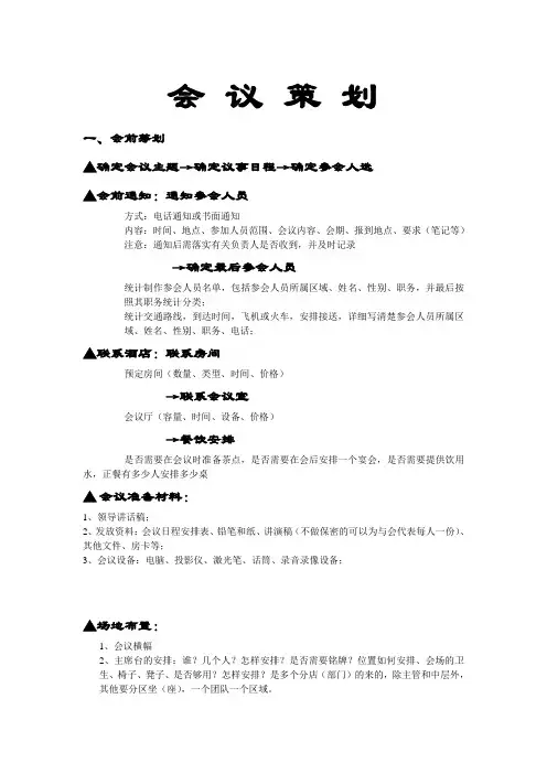 会议策划方案 2