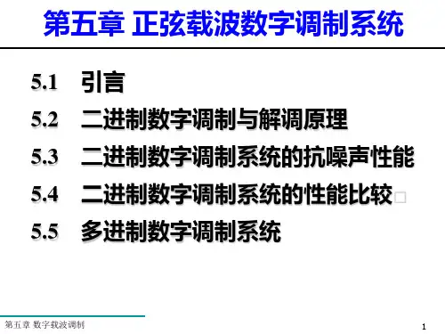 第五章 数字载波调制