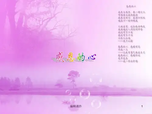 初二《感恩的心》主题班会