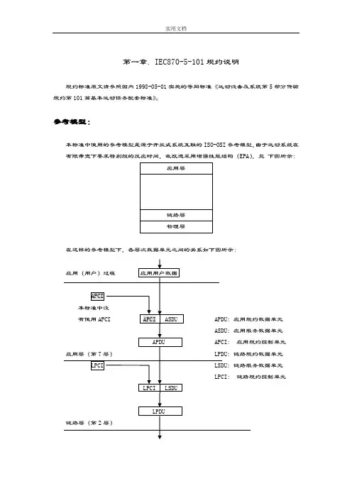IEC60870-5-101规约说明书