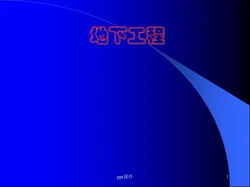 井巷设计与施工  ppt课件