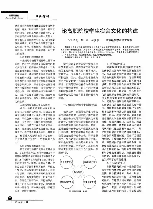 论高职院校学生宿舍文化的构建
