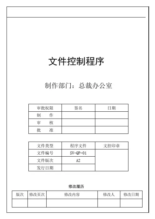 SV-QP-01-文件控制程序