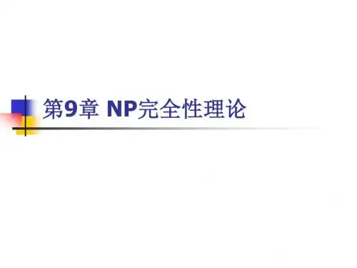 第9章 NP完全性理论