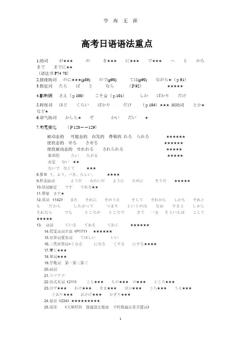高考日语语法重点(2020年7月整理).pdf