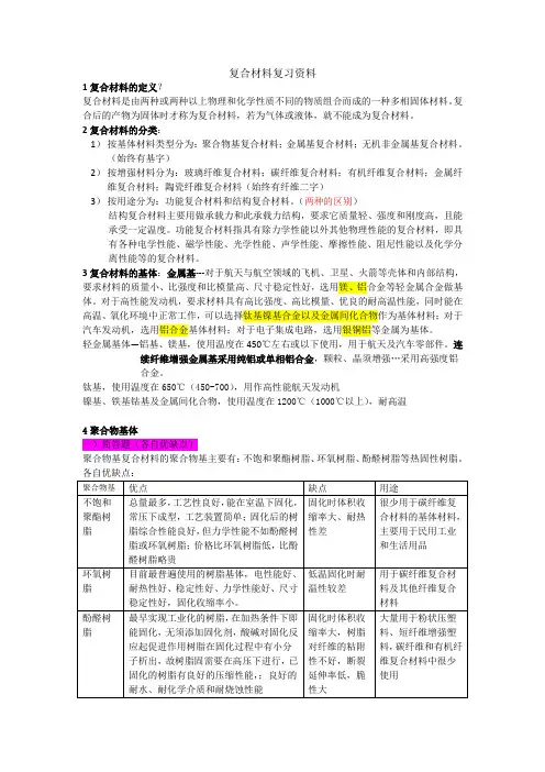 (完整版)复合材料期末复习