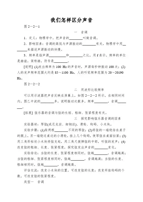 我们怎样区分声音