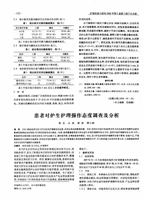 患者对护生护理操作态度调查及分析