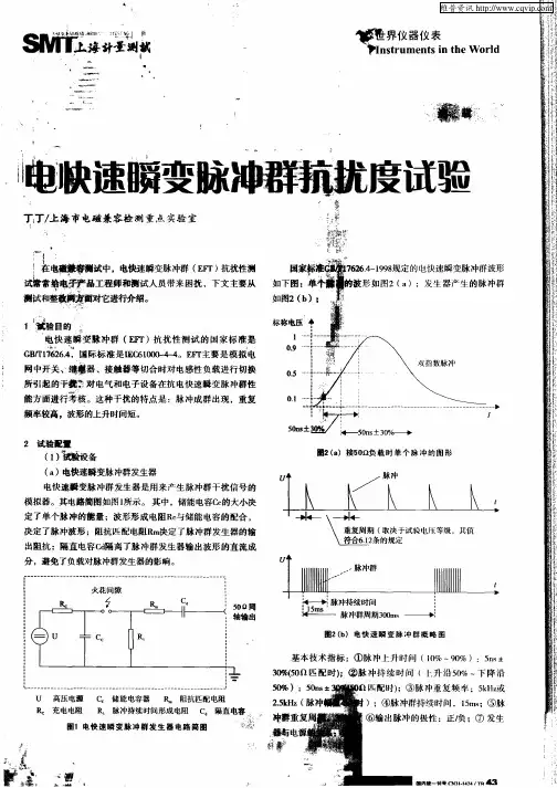 电快速瞬变脉冲群抗扰度试验