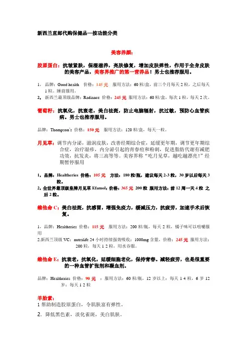 NINI新西兰保健品批发价格