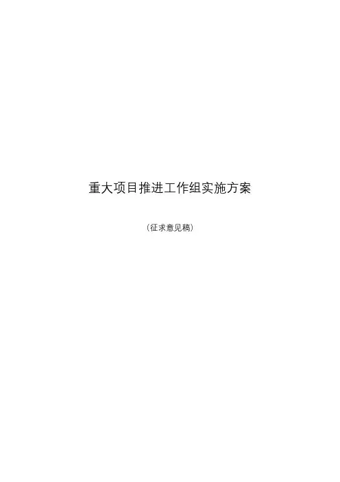 重大项目推进工作组方案百度文库