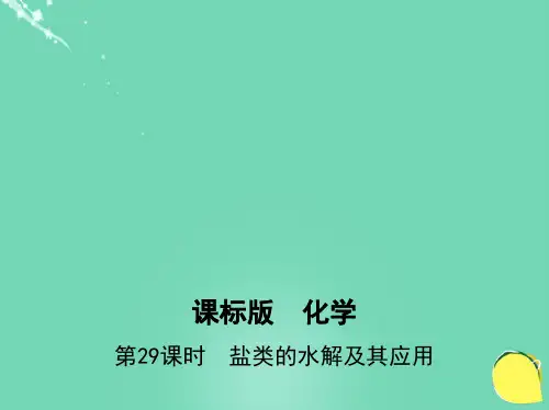 (新课标)2017年高考化学一轮复习考点15盐类的水解及其应用(第29课时)盐类的水解及其应用课件