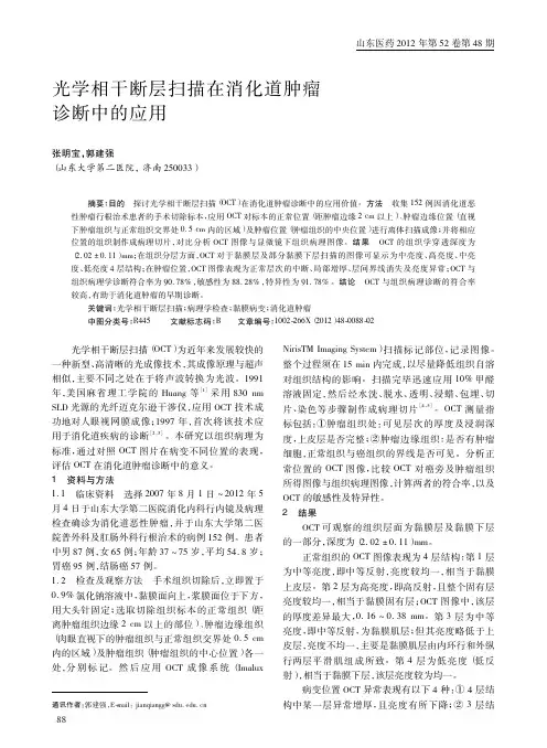 光学相干断层扫描在消化道肿瘤诊断中的应用张明宝