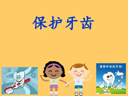 幼儿园大班《保护牙齿》PPT课件