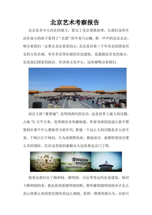 北京艺术考察报告