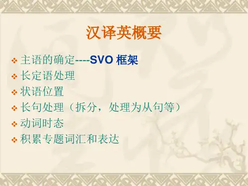 汉译英translation 分解讲解