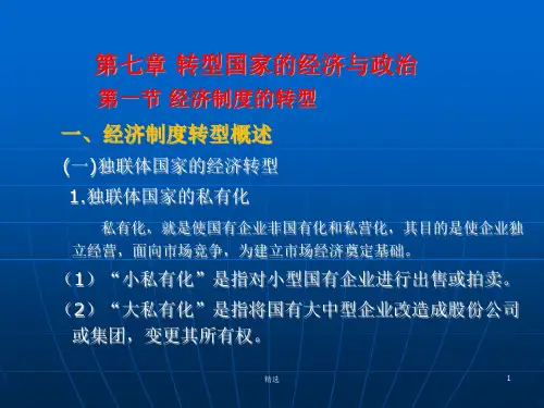 新版转型国家的经济与政治经济制度的转型一、经课件.ppt