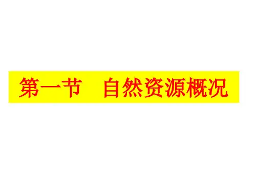 【原创】湘教版地理八下第三章 第一节：  自然资源概况   课件(共37张PPT)