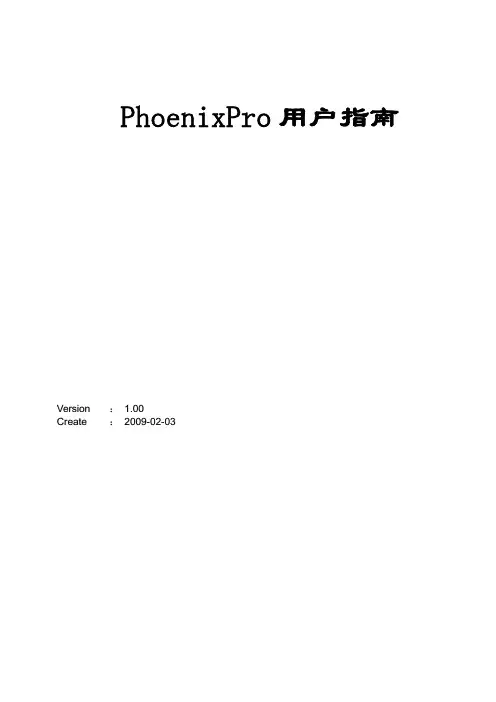 Phoenixpro使用说明(中文)