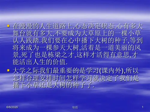 大学生合理安排时间26页PPT