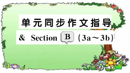 初中英语九年级英语上册单元同步作文指导 & Section B(3a~3b)