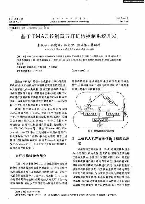 基于PMAC控制器五杆机构控制系统开发