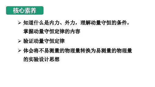 1.3.1动量守恒定律课件共13张PPT