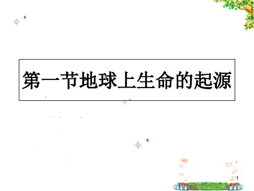 第一节地球上生命的起源PPT课件