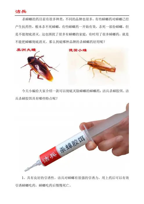 杀蟑螂药的哪个品牌好用