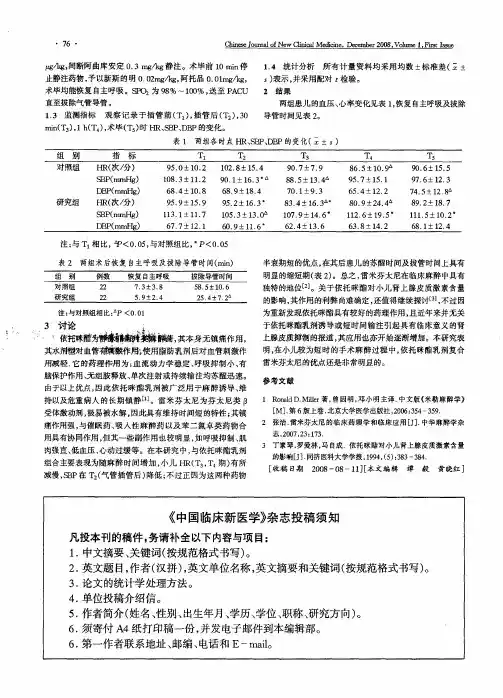 《中国临床新医学》杂志投稿须知