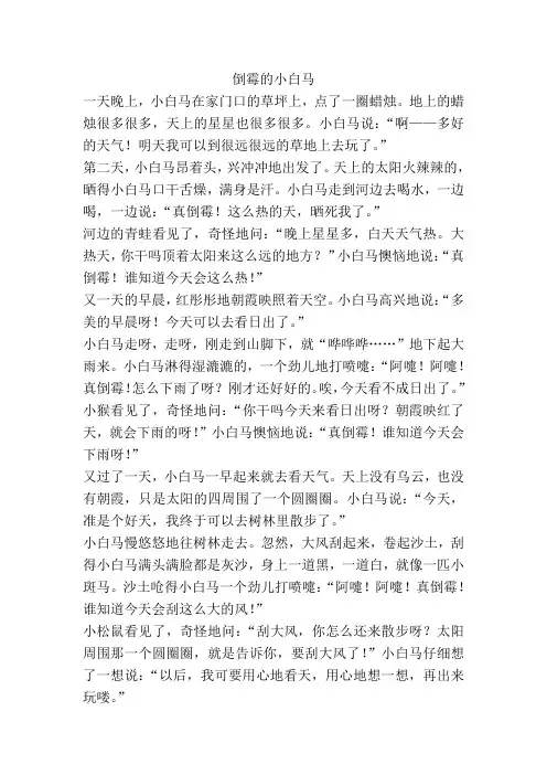 倒霉的小白马