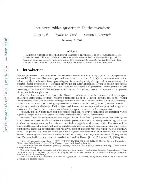 Fast complexified quaternion Fourier transform