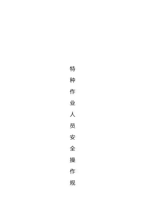 公路工程特种作业人员安全操作规程