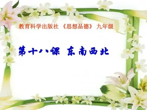 政治教科版九年级思想品德18课东西南北1、贫富之间