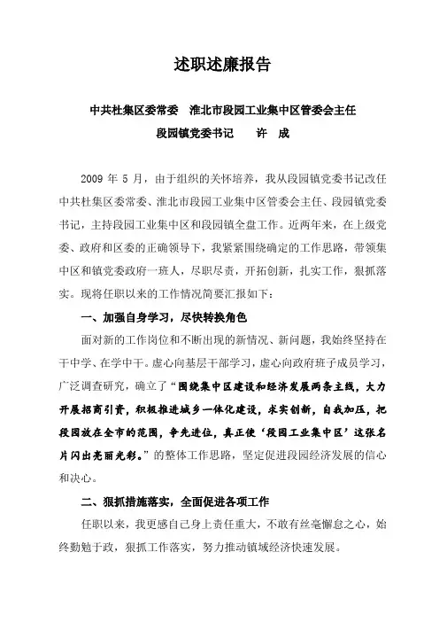2011年任职工作总结(许成)