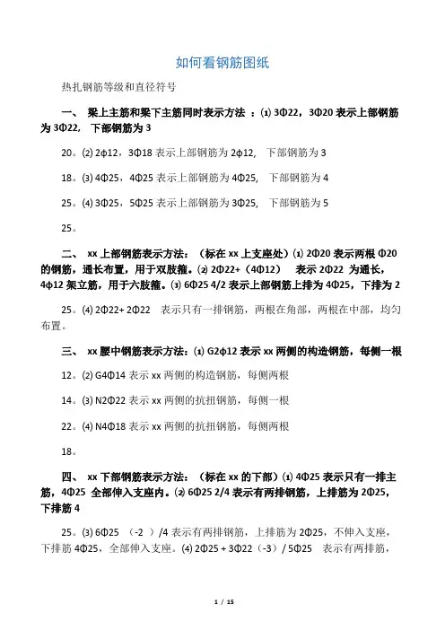 钢筋编号等级类型符号大全