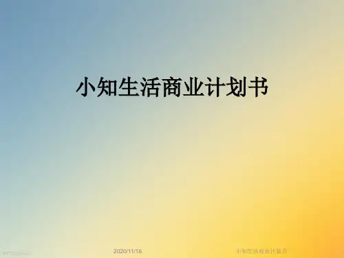 小知生活商业计划书