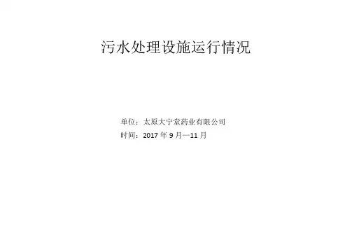 污水处理设施运行情况