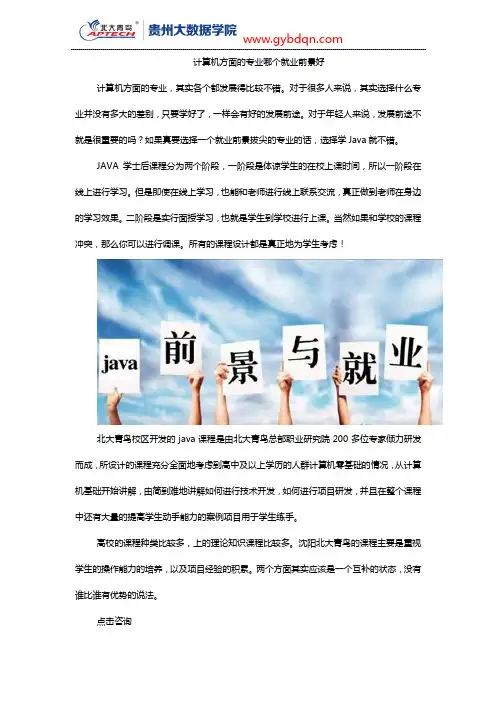 计算机方面的专业哪个就业前景好
