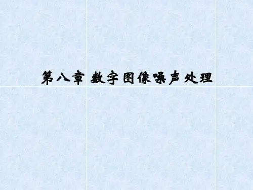 第八章 退化模型噪声模型