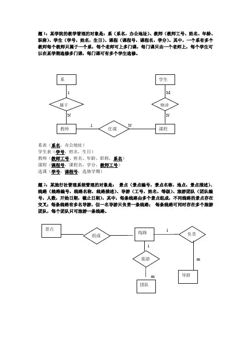 E-R图的实验